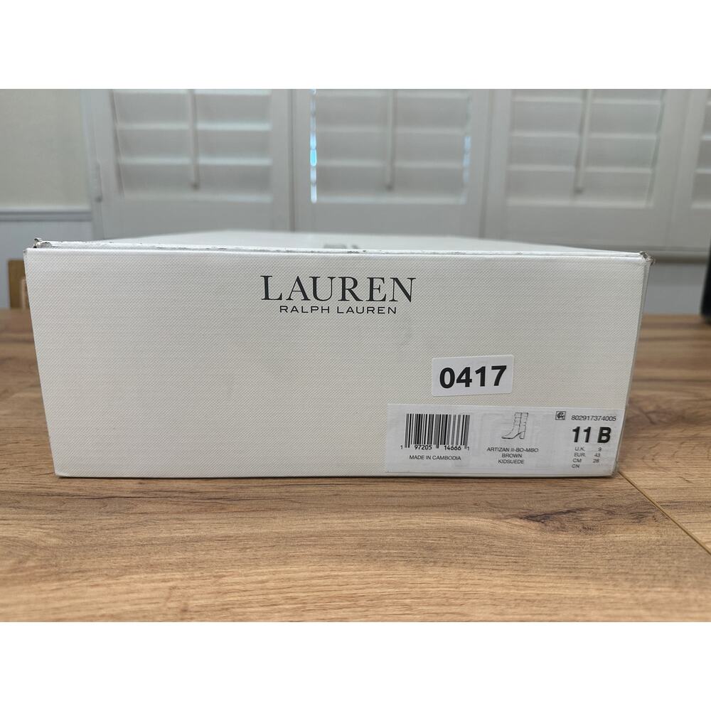 Lauren Ralph Lauren Women's Artizan Suede Tall Boots Tobacco Size 11 NIB Pull-On - Picture 15 of 16